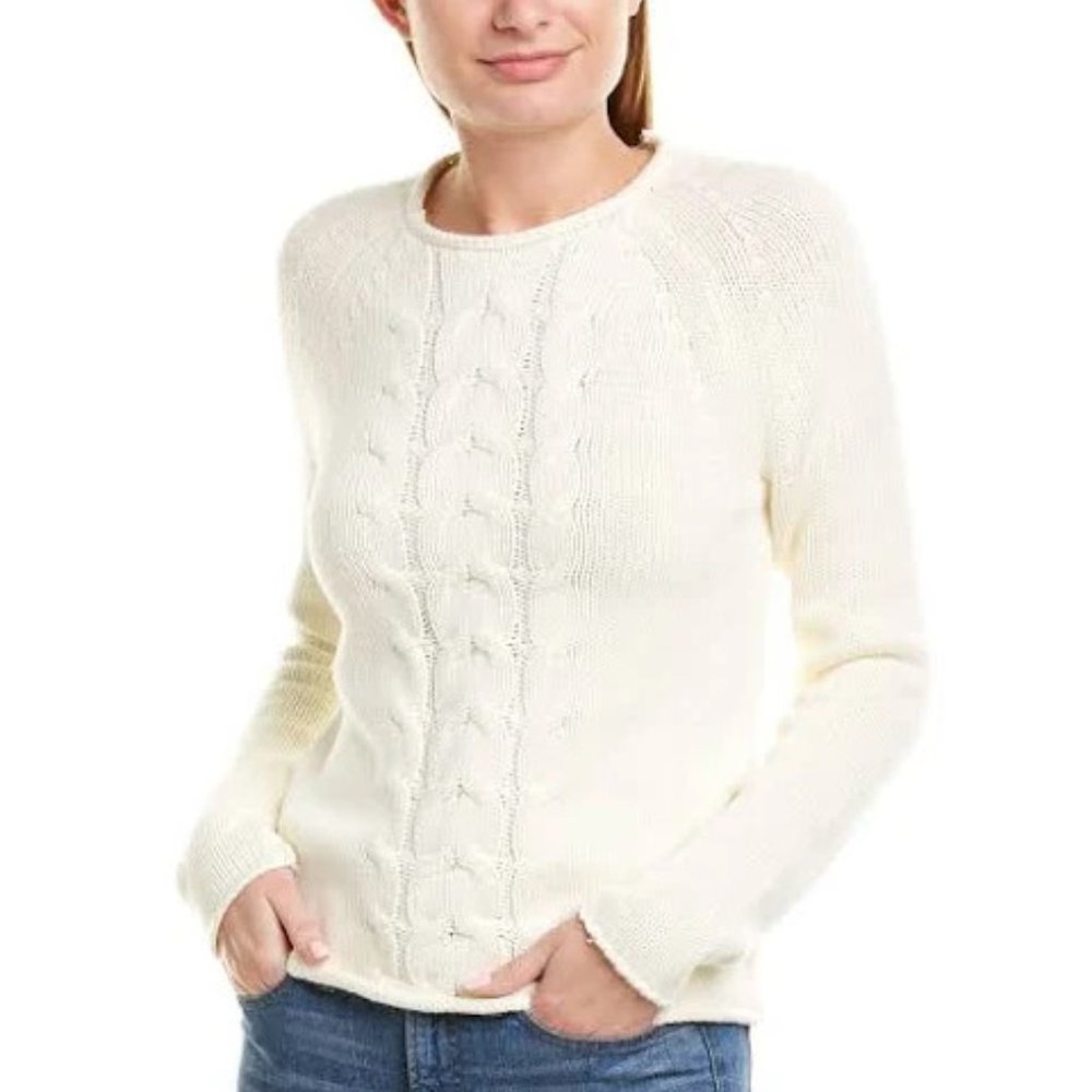 J. Crew Factory Cable-knit Rollneck Sweater, Cotton